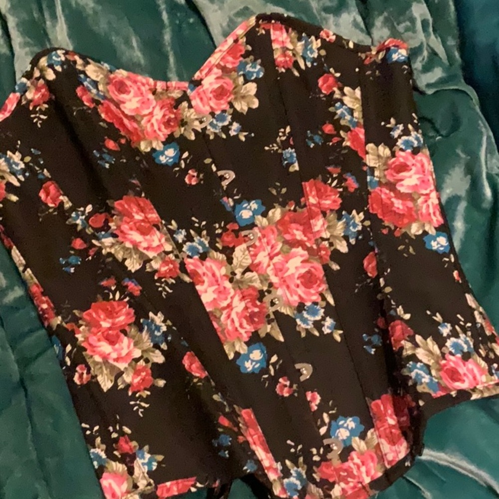 Floral pattern bustier NWOT - Picture 4 of 7